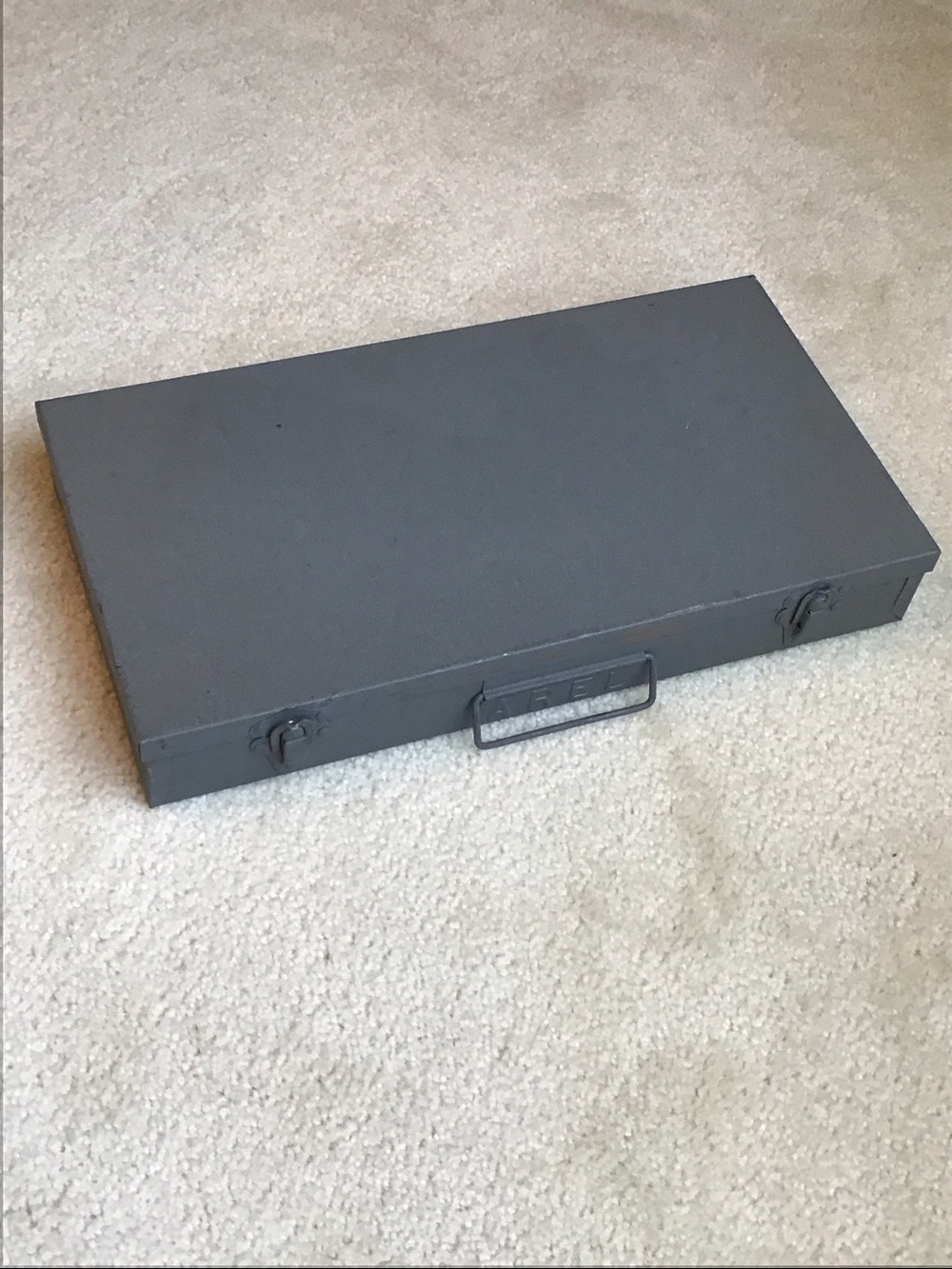 Vintage Arel 35mm Slide Storage Organizer, gray, metal